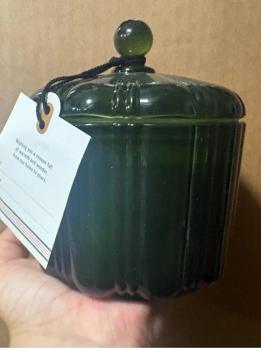 2 Wick Medium Glass with Lid green Jar Candle - Hearth & Hand with magnolia